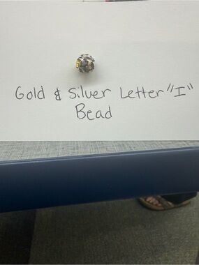 Pandora Retired 14K Gold Sterling Silver Letter I Initial Charm 790298I